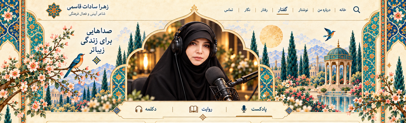 گفتار زهرا سادات قاسمی در نمای دسکتاپ